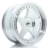 Cerchio in Lega JAPAN RACING JR6 17x8 ET20-35 con foratura su misura Silver Machined Face