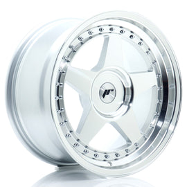 Cerchio in Lega JAPAN RACING JR6 17x9 ET20-35 con foratura su misura Silver Machined Face