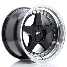 Load image into Gallery viewer, Cerchio in Lega JAPAN RACING JR6 17x10 ET0-20 5H con foratura su misura Gloss Black w/ Machined Lip