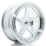 Cerchio in Lega JAPAN RACING JR6 18x8 ET20-35 con foratura su misura Silver Machined Face