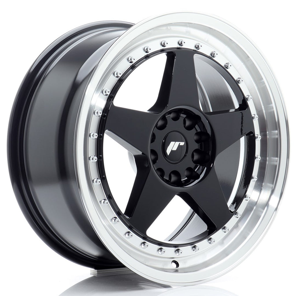 Cerchio in Lega JAPAN RACING JR6 18x8,5 ET22 5x114,3/120 Gloss Black w/ Machined Lip
