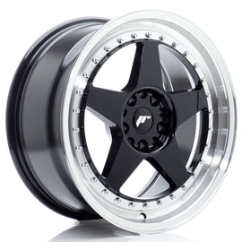 Cerchio in Lega JAPAN RACING JR6 18x8.5 ET22 5x114.3/120 Gloss Black w/ Machined Lip