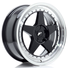 Load image into Gallery viewer, Cerchio in Lega JAPAN RACING JR6 18x8,5 ET20-40 5H con foratura su misura Gloss Black w/ Machined Lip