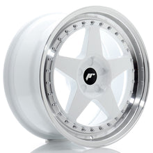 Load image into Gallery viewer, Cerchio in Lega JAPAN RACING JR6 18x8,5 ET20-40 5H con foratura su misura White w/ Machined Lip