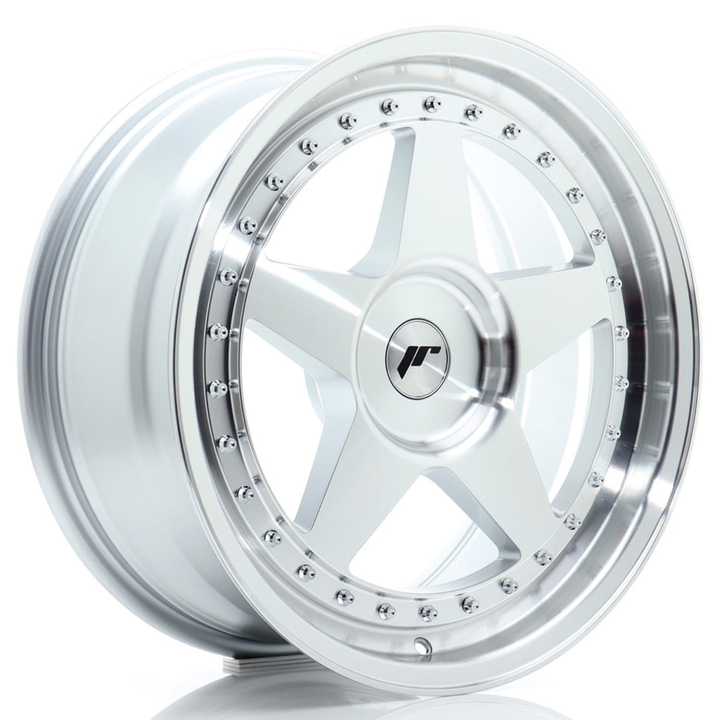 Cerchio in Lega JAPAN RACING JR6 18x8,5 ET20-40 con foratura su misura Silver Machined Face
