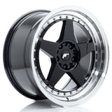 Cerchio in Lega JAPAN RACING JR6 18x9.5 ET22 5x114.3/120 Gloss Black w/ Machined Lip
