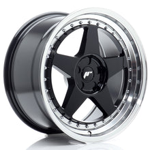 Load image into Gallery viewer, Cerchio in Lega JAPAN RACING JR6 18x9,5 ET20-40 5H con foratura su misura Gloss Black w/ Machined Lip
