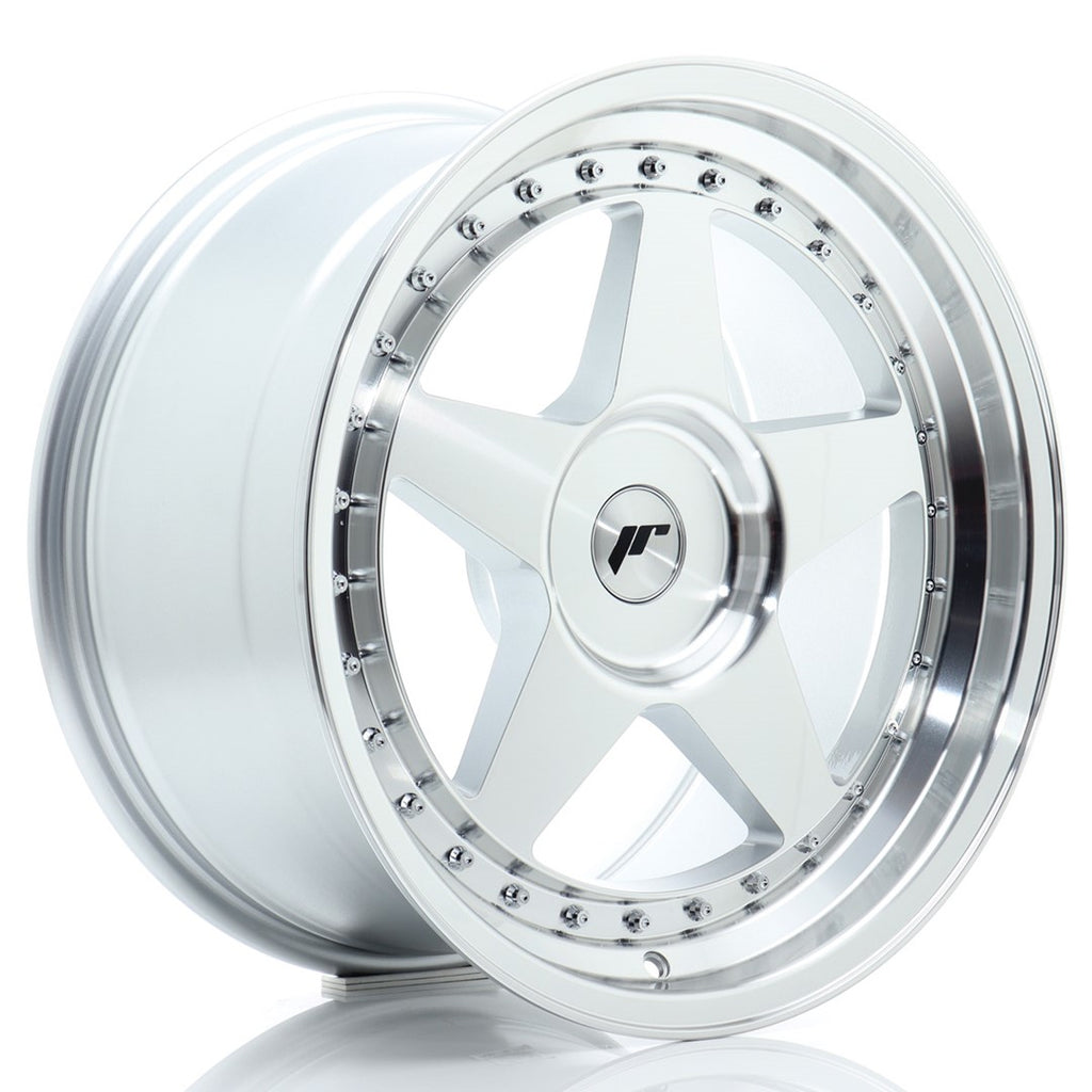Cerchio in Lega JAPAN RACING JR6 18x9,5 ET20-40 con foratura su misura Silver Machined Face