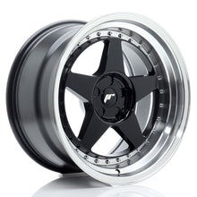 Load image into Gallery viewer, Cerchio in Lega JAPAN RACING JR6 18x10 ET0-25 5H con foratura su misura Gloss Black w/ Machined Lip