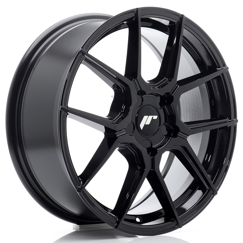 Cerchio in Lega JAPAN RACING JR30 17x7 ET20-40 5H con foratura su misura Gloss Black