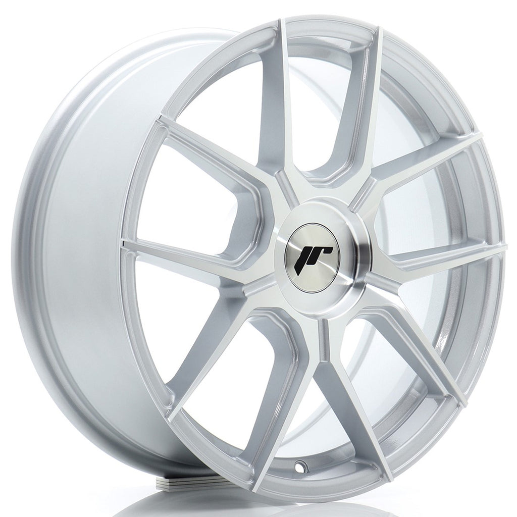 Cerchio in Lega JAPAN RACING JR30 17x7 ET20-40 con foratura su misura Silver Machined Face