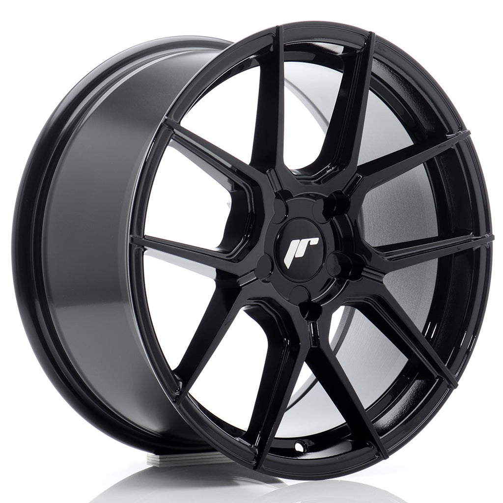 Cerchio in Lega JAPAN RACING JR30 17x8 ET20-40 5H con foratura su misura Gloss Black