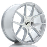 Cerchio in Lega JAPAN RACING JR30 17x8 ET20-40 con foratura su misura Silver Machined Face