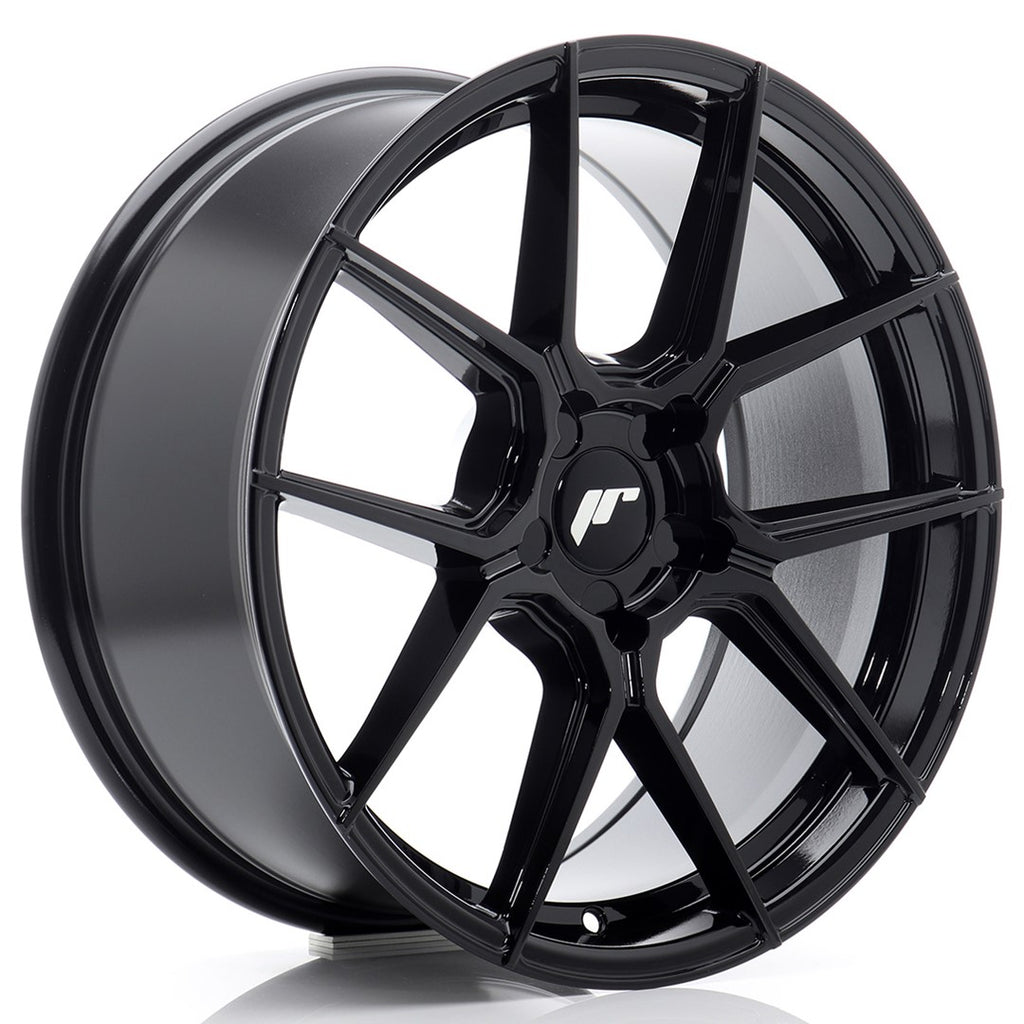 Cerchio in Lega JAPAN RACING JR30 18x8 ET20-40 5H con foratura su misura Gloss Black