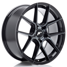 Cerchio in Lega JAPAN RACING JR30 18x8 ET20-40 5H con foratura su misura Black Machined w/ Tinted Face