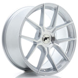 Cerchio in Lega JAPAN RACING JR30 18x8 ET20-40 con foratura su misura Silver Machined Face
