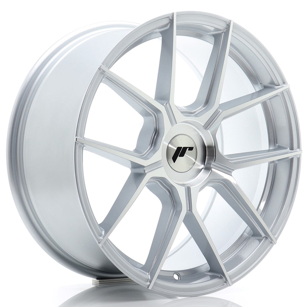 Cerchio in Lega JAPAN RACING JR30 18x8,5 ET20-45 con foratura su misura Silver Machined Face