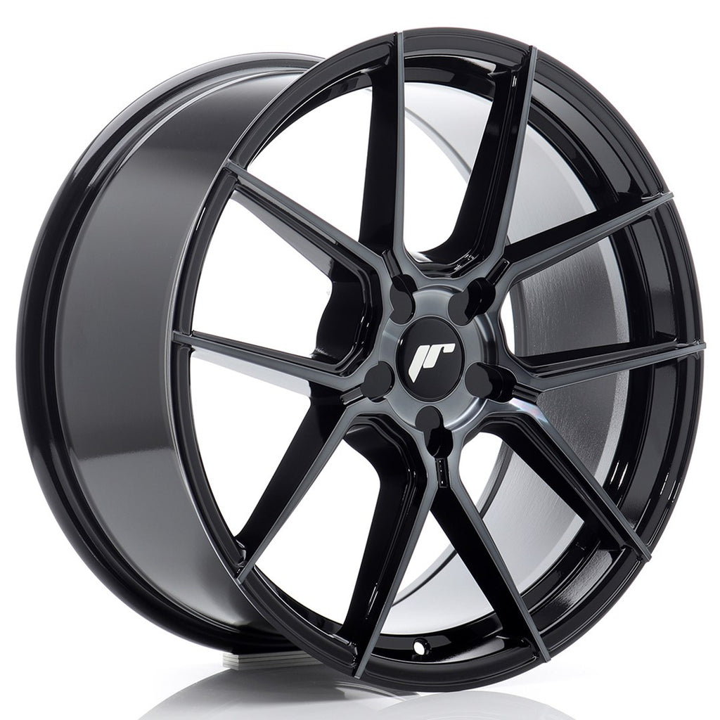 Cerchio in Lega JAPAN RACING JR30 19x8,5 ET20-45 5H con foratura su misura Black Machined w/Tinted Face