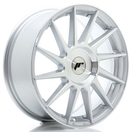 Cerchio in Lega JAPAN RACING JR22 17x8 ET20-45 con foratura su misura Silver Machined Face