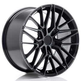 Cerchio in Lega JAPAN RACING JR38 18x9 ET20-45 5H con foratura su misura Black Machined w/ Tinted Face
