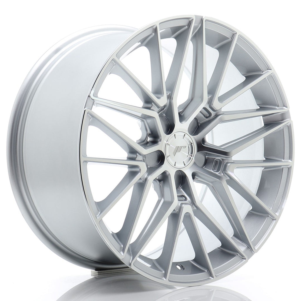 Cerchio in Lega JAPAN RACING JR38 18x9 ET20-45 5H con foratura su misura Silver Machined Face