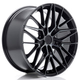 Cerchio in Lega JAPAN RACING JR38 19x8 ET20-40 5H con foratura su misura Black Machined w/ Tinted Face