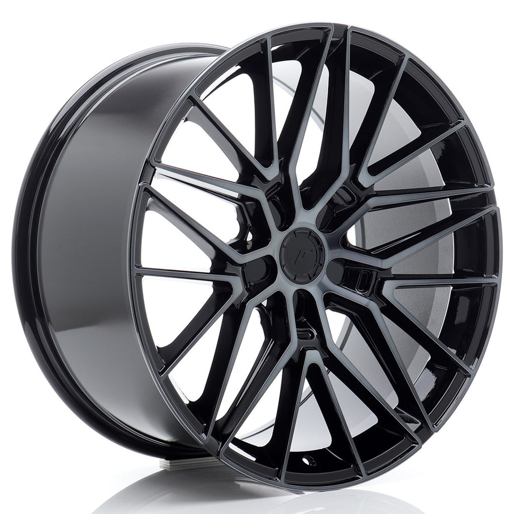 Cerchio in Lega JAPAN RACING JR38 20x9,5 ET22-40 5H con foratura su misura Black Machined w/ Tinted Face