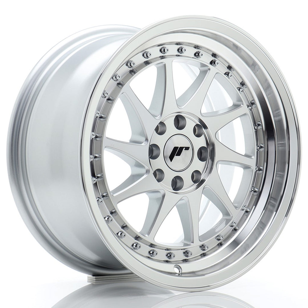 Cerchio in Lega JAPAN RACING JR26 16x8 ET25 4x100/108 Silver Machined Face