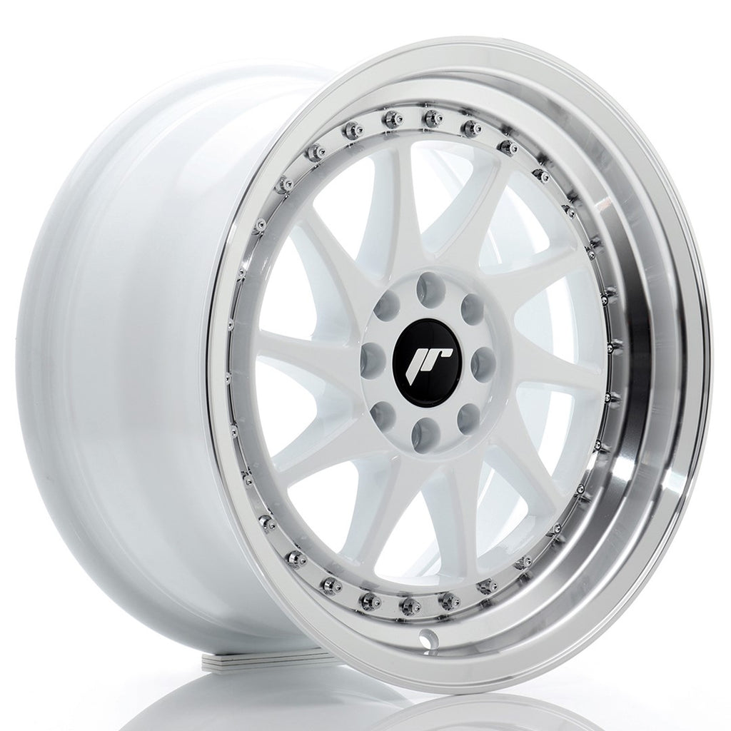 Cerchio in Lega JAPAN RACING JR26 16x8 ET25 4x100/108 White w/ Machined Lip