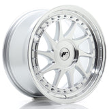 Cerchio in Lega JAPAN RACING JR26 17x8 ET20-35 con foratura su misura Silver Machined Face