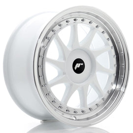 Cerchio in Lega JAPAN RACING JR26 17x8 ET20-35 con foratura su misura White w/ Machined Lip