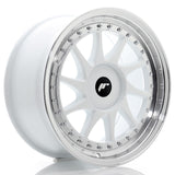 Cerchio in Lega JAPAN RACING JR26 17x8 ET20-35 con foratura su misura White w/Machined Lip