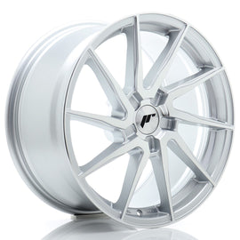 Cerchio in Lega JAPAN RACING JR36 18x8 ET20-45 5H con foratura su misura Silver Machined Face