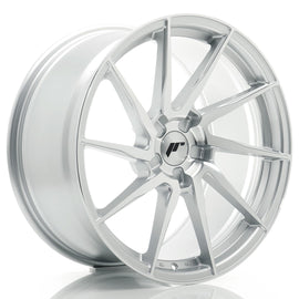 Cerchio in Lega JAPAN RACING JR36 19x9,5 ET20-45 5H con foratura su misura Silver Machined Face