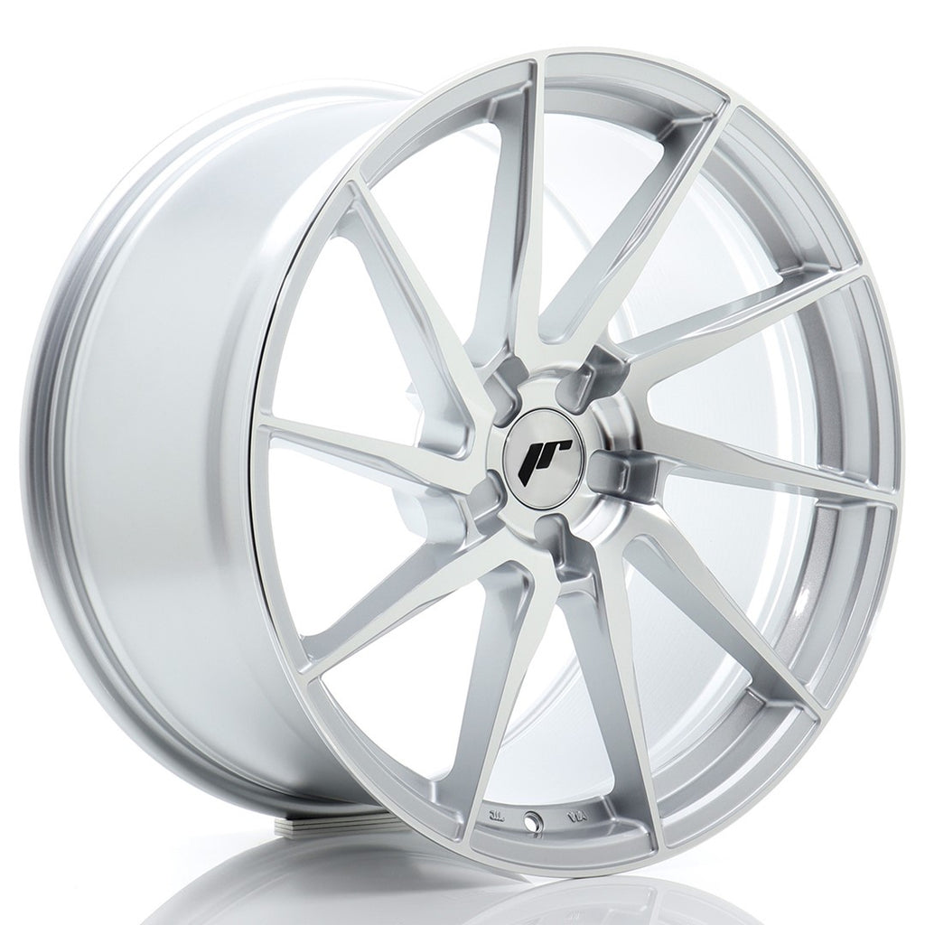 Cerchio in Lega JAPAN RACING JR36 20x10,5 ET15-50 5H con foratura su misura Silver Machined Face