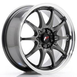 Cerchio in Lega JAPAN RACING JR5 16x7 ET30 5x100/114.3 Gun Metal w/ Machined Lip