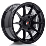 Cerchio in Lega JAPAN RACING JR11 15x7 ET30 5H con foratura su misura Gloss Black