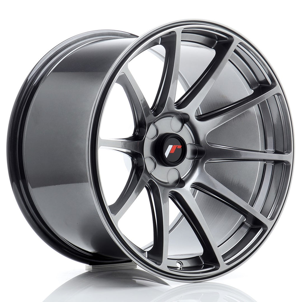 Cerchio in Lega JAPAN RACING JR11 18x10.5 ET0-25 5H con foratura su misura Hyper Black
