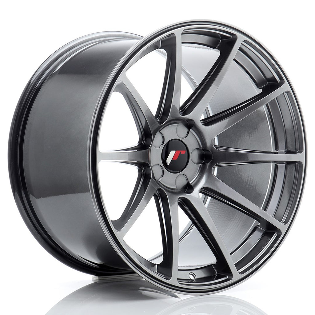 Cerchio in Lega JAPAN RACING JR11 19x11 ET15-25 5H con foratura su misura Hyper Black