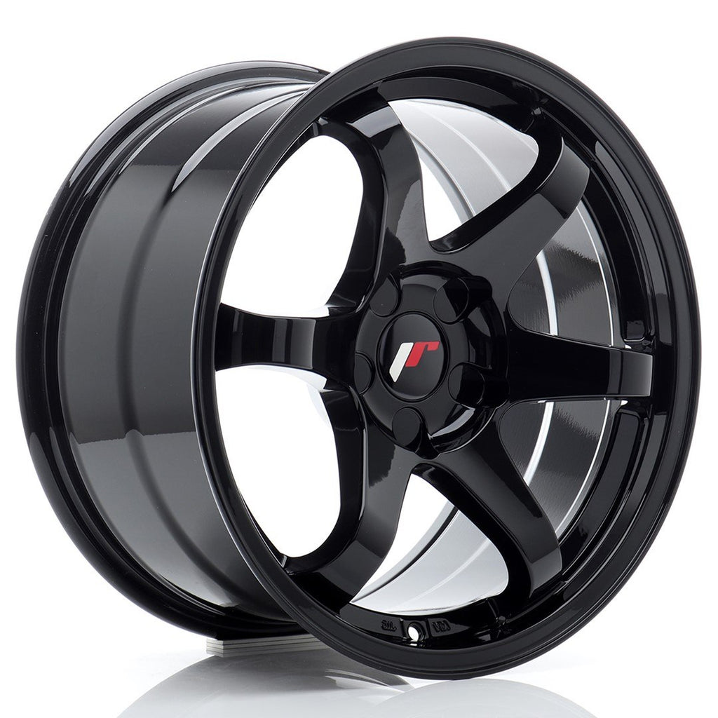 Cerchio in Lega JAPAN RACING JR3 17x9 ET20-35 con foratura su misura Gloss Black