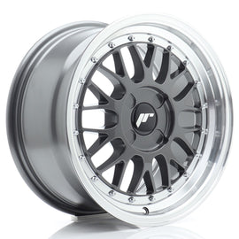 Cerchio in Lega JAPAN RACING JR23 16x8 ET20-45 4H con foratura su misura Hyper Gray w/ Machined Lip