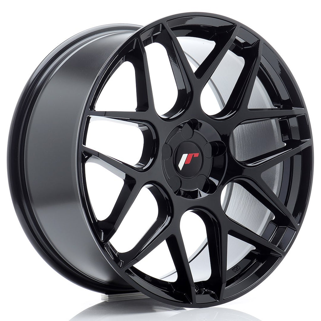 Cerchio in Lega JAPAN RACING JR18 19x8.5 ET20-45 5H con foratura su misura Gloss Black