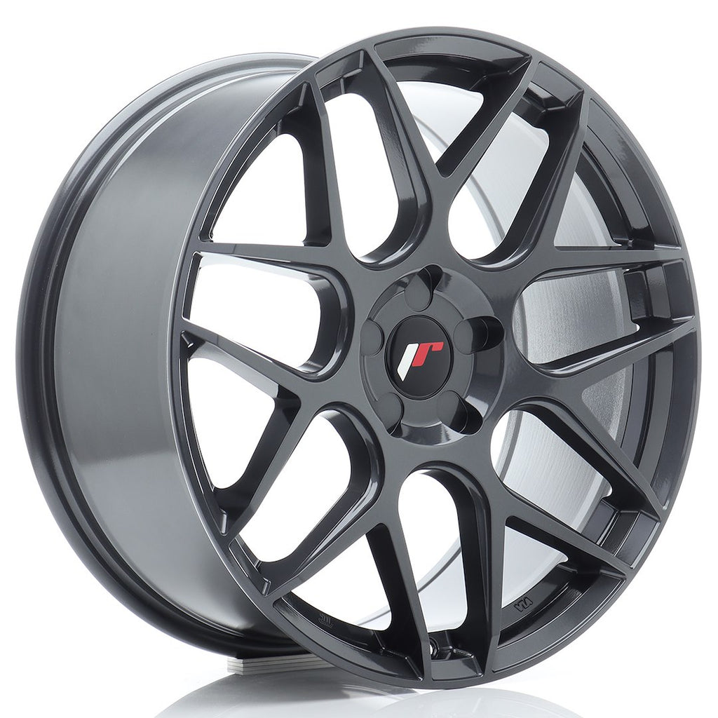 Cerchio in Lega JAPAN RACING JR18 19x8.5 ET20-45 5H con foratura su misura Hyper Gray