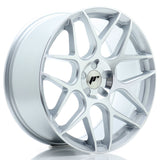 Cerchio in Lega JAPAN RACING JR18 19x8.5 ET20-45 5H con foratura su misura Silver Machined Face