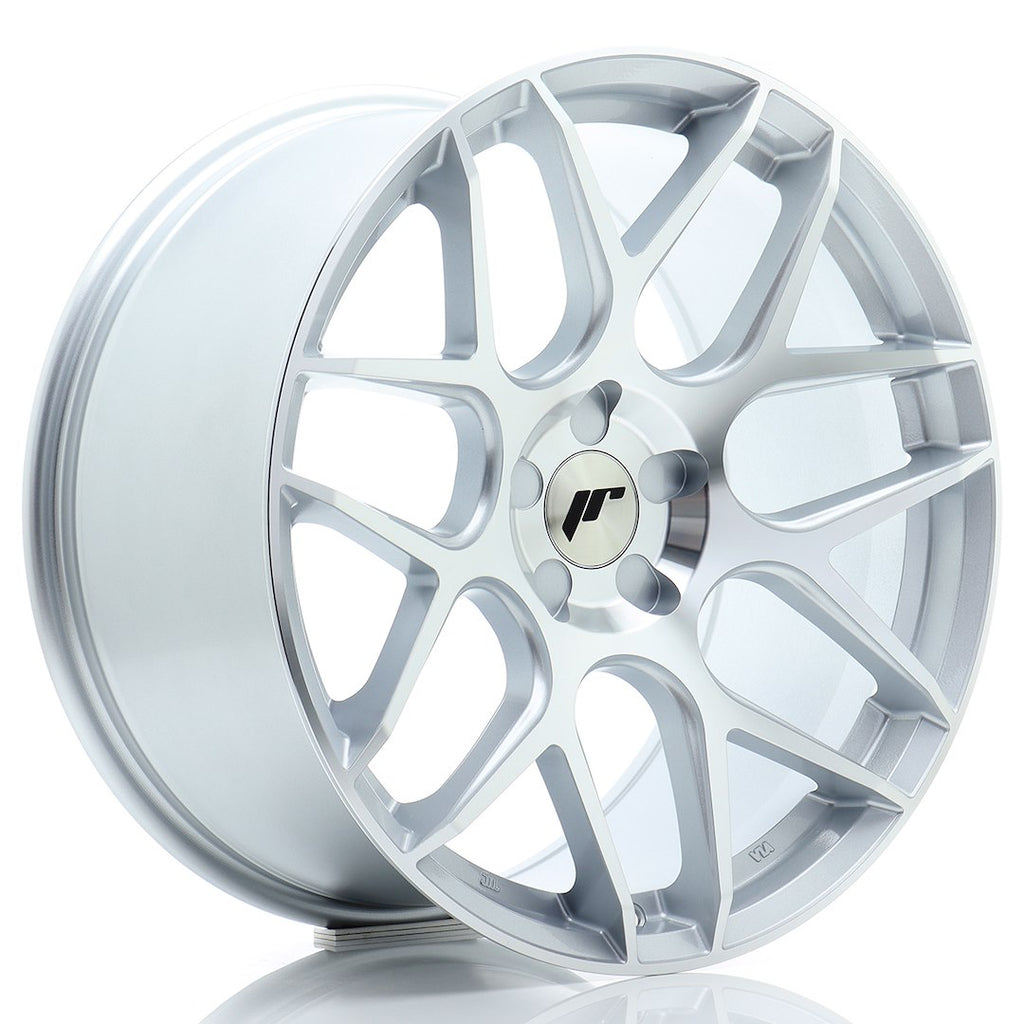 Cerchio in Lega JAPAN RACING JR18 19x9.5 ET20-42 5H con foratura su misura Silver Machined Face