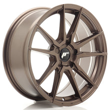 Load image into Gallery viewer, Cerchio in Lega JAPAN RACING JR21 18x8.5 ET20-45 5H con foratura su misura Matt Bronze