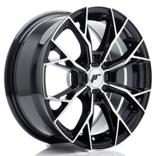 Load image into Gallery viewer, Cerchio in Lega JAPAN RACING JR49 16x7 ET20-42 4H con foratura su misura Gloss Black Machined Face