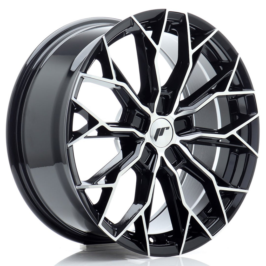 Cerchio in Lega JAPAN RACING JR49 18x8 ET20-42 5H con foratura su misura Gloss Black Machined Face