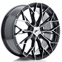 Load image into Gallery viewer, Cerchio in Lega JAPAN RACING JR49 19x8 ET20-40 5H con foratura su misura Gloss Black Machined Face