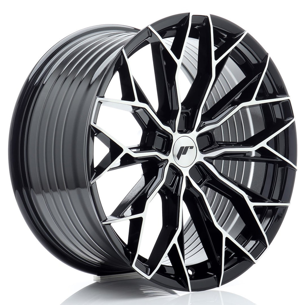 Cerchio in Lega JAPAN RACING JR49 19x9.5 ET20-45 5H con foratura su misura Gloss Black Machined Face